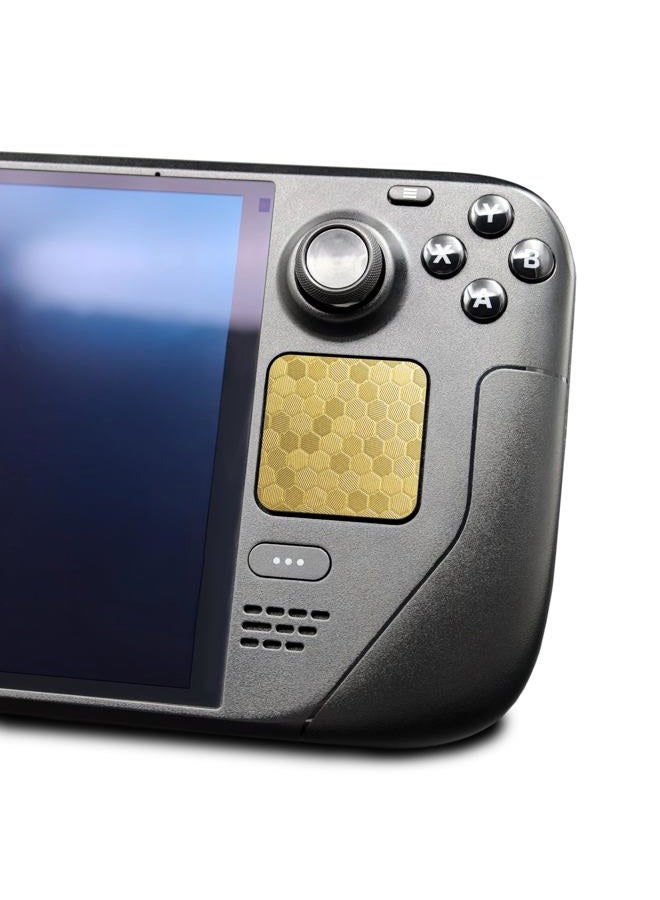 Luck&Link Touchpad Protector Steam Deck，Protective Skin Texture Sticker for steam Deck OLED&LCD Touch Trackpads，High end Textured Grip Skin (Honeycomb - Gold) - Image 2