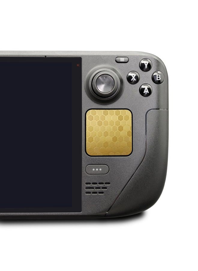 Luck&Link Touchpad Protector Steam Deck，Protective Skin Texture Sticker for steam Deck OLED&LCD Touch Trackpads，High end Textured Grip Skin (Honeycomb - Gold) - Image 3