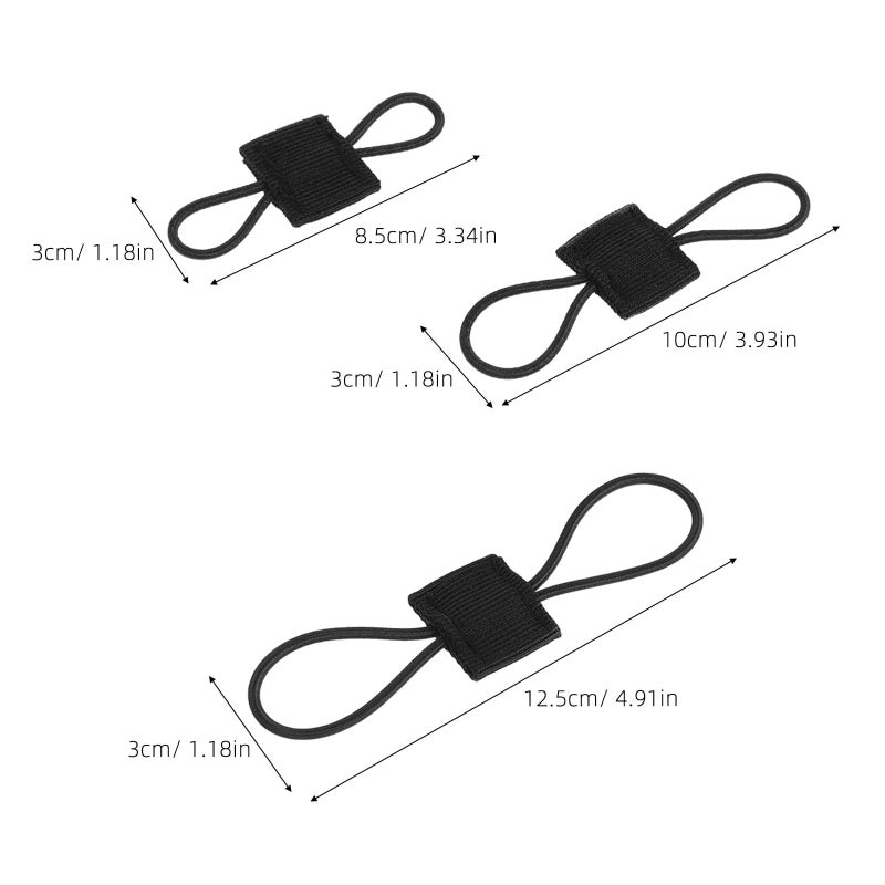 Black Small Medium Large Tactical Backpack Straps Attachments Set 15pcs - Image 3