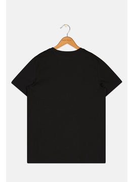 PUMA Kids Boy Sportswear Fit Short Sleeve Outdoor T-Shirt, Black Combo  - Image 2