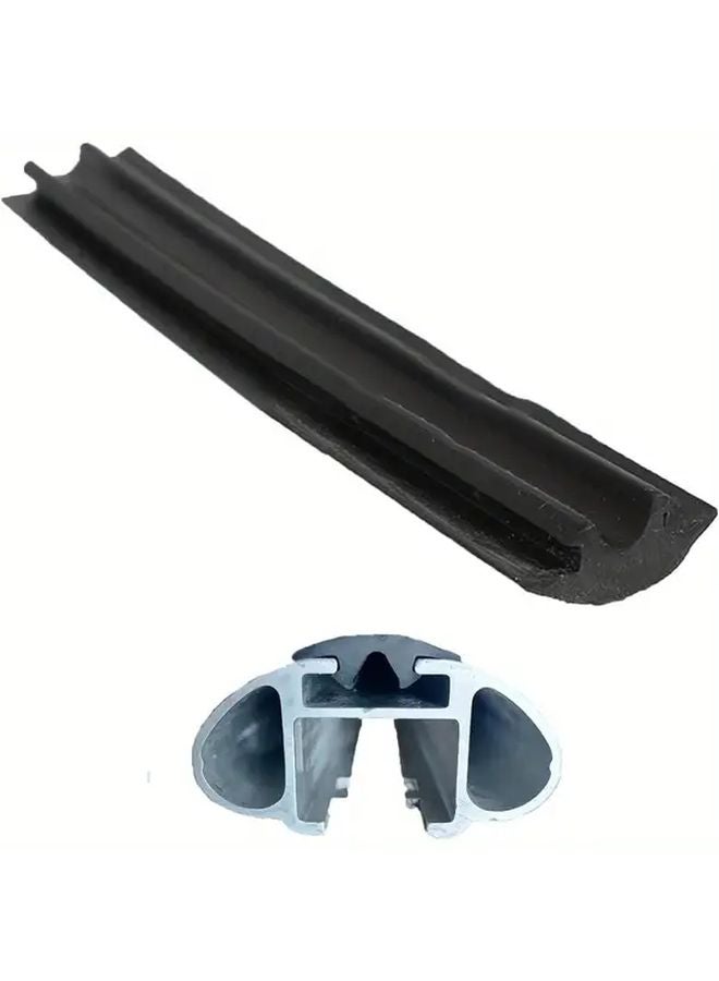 Black Heavy Duty Rubber Roof Rack Strip 300cm Weatherproof Wind Resistant Easy Install - Image 2