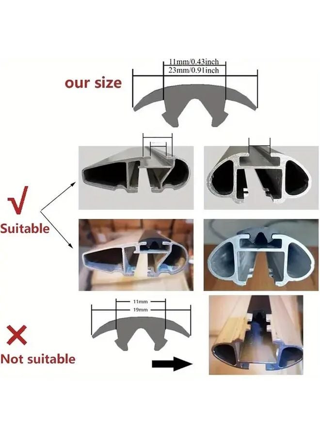 Black Heavy Duty Rubber Roof Rack Strip 300cm Weatherproof Wind Resistant Easy Install - Image 3