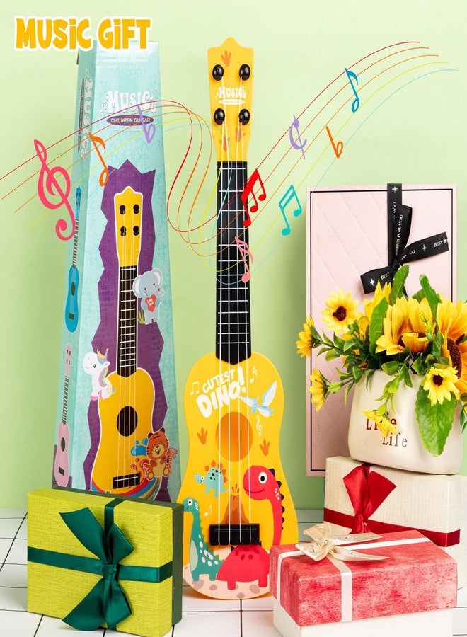 KFPPLXQ Mini Guitar 17 Inch Kids Guitars Classical Mini Toddler Ukulele 4 Strings Guitar Party Favor Kids Musical Instruments Educational Toys for Beginner (Dinosaur) - Image 5