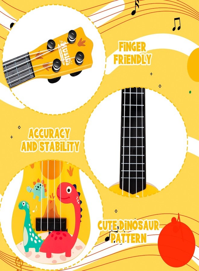 KFPPLXQ Mini Guitar 17 Inch Kids Guitars Classical Mini Toddler Ukulele 4 Strings Guitar Party Favor Kids Musical Instruments Educational Toys for Beginner (Dinosaur) - Image 4