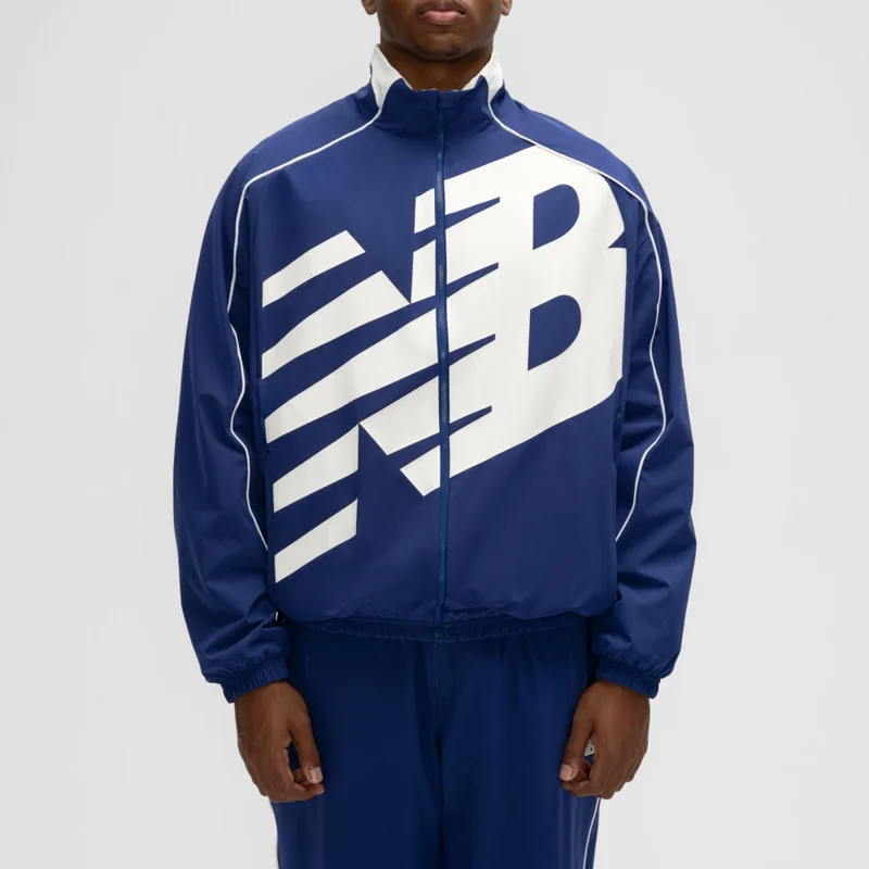 New Balance Men's Basketball Oversized Print Woven Jacket