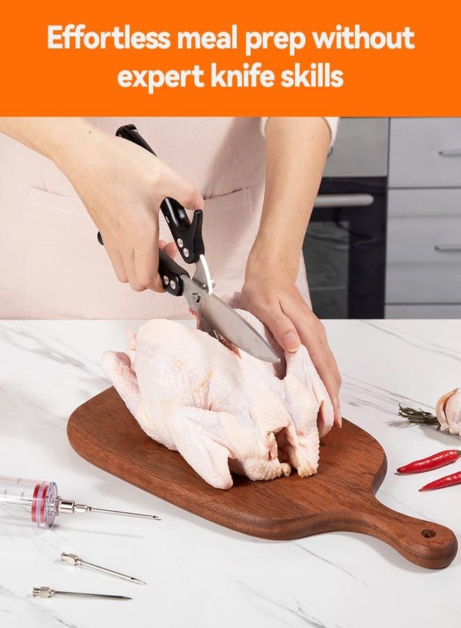 Brigii Kitchen Shear, Stainless Steel Heavy Duty Poultry Shears, Multi-Purpose Kitchen Scissors for Cutting Chicken, Fish, Seafood, and Vegetables-Black - Image 2