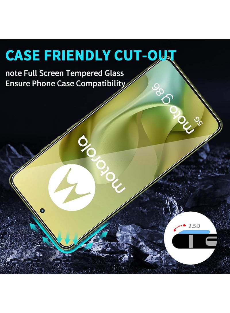 【2+2 Packs】 Compatible Motorola G86 5G 2025 Screen Protector + Camera Lens Protector Tempered Glass, 9H Hardness Scratch Resistant Anti Fingerprint Tempered Film for Moto G86 - Image 5
