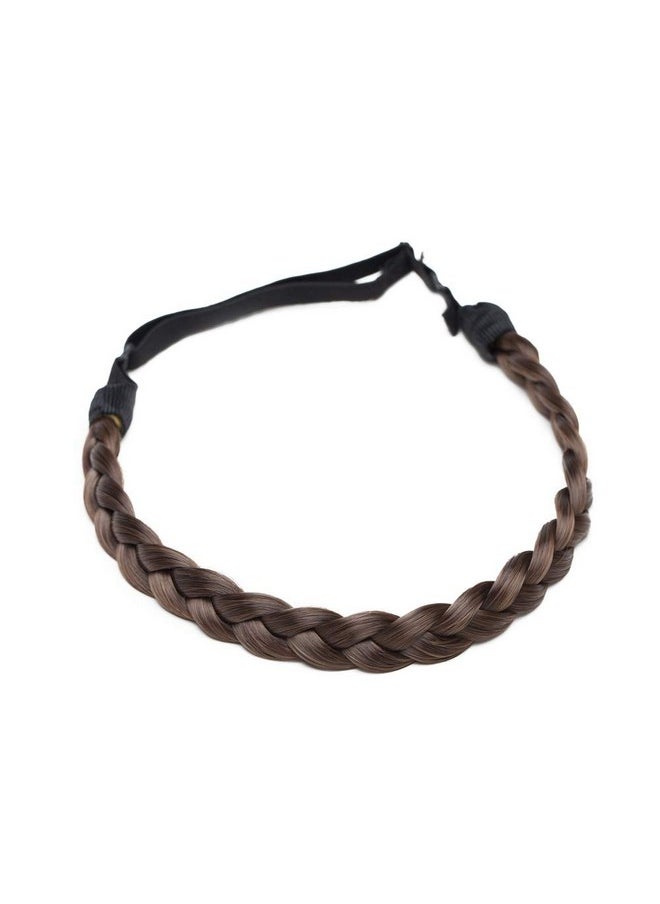 S-noilite - Braided Headband Plaited Hair Band Chunky Braided Headband Elastic Stretch Braid Hairband Wide Plaited Braids Blonde Black Synthetic Hairpiece For Girls And Women (Smallthree Strands Braided, 9/10) - Image 1