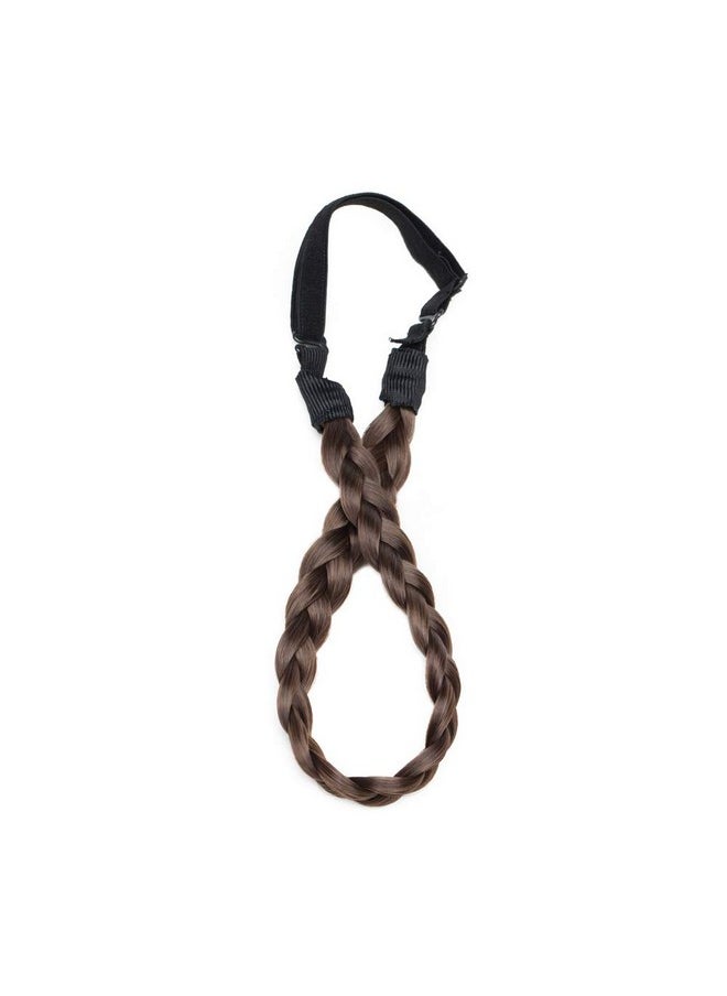 S-noilite - Braided Headband Plaited Hair Band Chunky Braided Headband Elastic Stretch Braid Hairband Wide Plaited Braids Blonde Black Synthetic Hairpiece For Girls And Women (Smallthree Strands Braided, 9/10) - Image 1