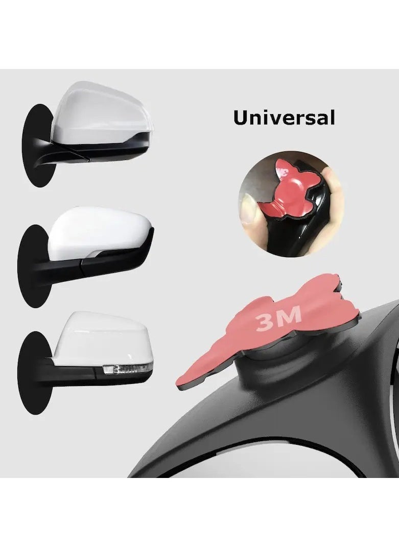 2Pcs Dual-vision Auxiliary Mirror Car Rearview Mirror Rversing Front and Rear Wheel Blind Spot Two-way Small Round Mirror