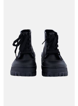 TRUFFLE COLLECTION Women Lace Up Ankle Boots, Black  - Image 3