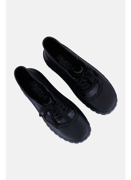 TRUFFLE COLLECTION Women Lace Up Ankle Boots, Black  - Image 4