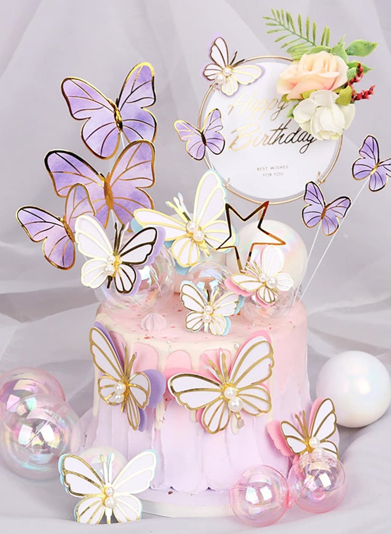 Zikra 60 PCS Mini Bubble Ball Cake Toppers - Clear, White, and Pink Pearl Insert Decorations for Cupcakes, DIY Wedding, Anniversary, Graduation, Birthday, and Baby Shower Parties. - Image 4