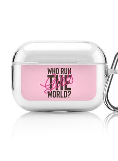 Classic Clear printed Case for Apple AirPods Pro 2nd Generation Thin Transparent Cover [Designed for Apple AirPods Pro 2nd Generation] - Who run the world?