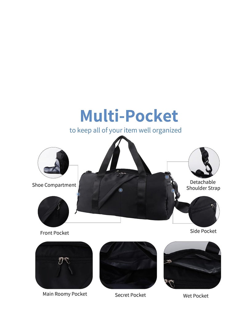 Y&D Gym Duffel Bag, Travel Bag for Women Men, Large Capacity With Shoe Compartment and Wet Compartment, Sports Tote Weekender Overnight Shoulder  - Image 2
