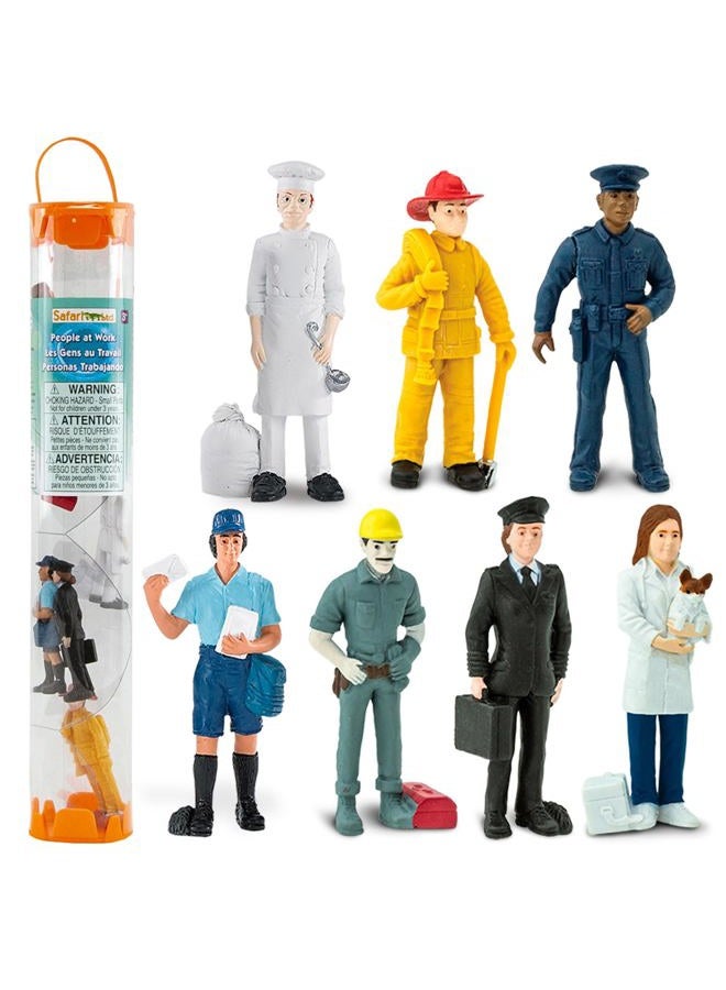 Safari Ltd. People At Work,Yellow,blue,red, Small - Image 1