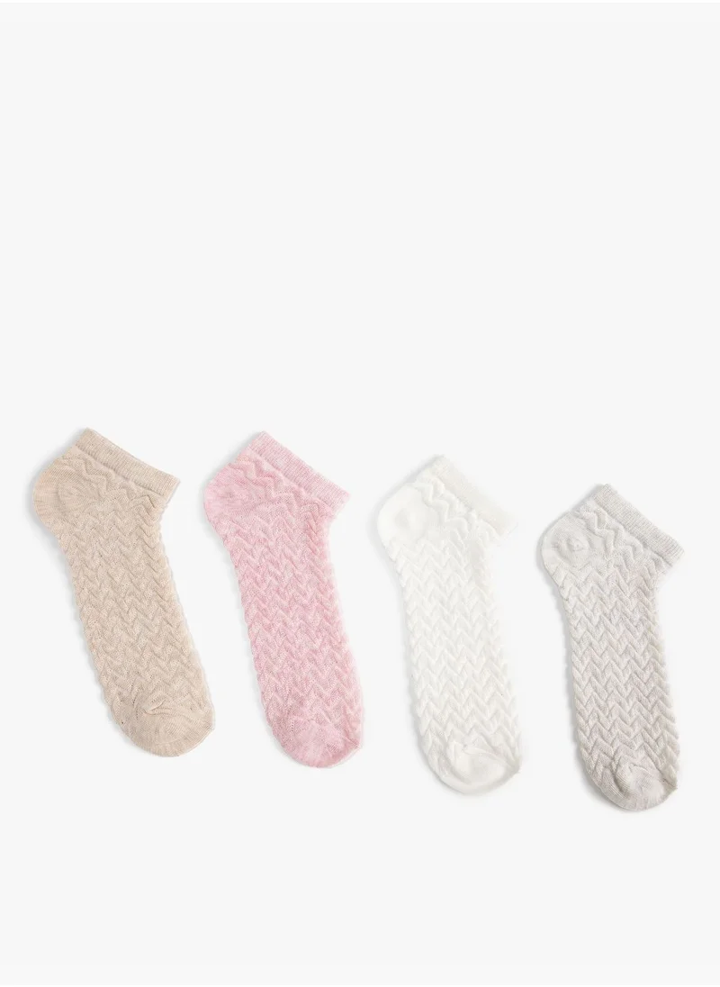كوتون Bootie Socks Set 4-Pack Multicolor
