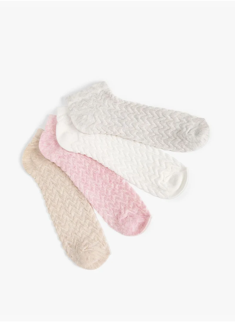 كوتون Bootie Socks Set 4-Pack Multicolor