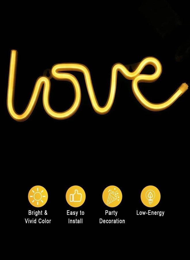 XERGY لافتة نيون مضيئة بتقنية LED من XERGY Love، هدية مثالية لعيد الحب، إكسسوار لتزيين الغرفة، زينة للطاولة، هدايا، ضوء ليلي مع منفذ USB، (أبيض دافئ) - Image 4