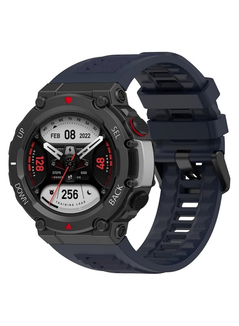 Band Compatible for Amazfit T-Rex 2 Wrist Strap Soft Silicone Replacement Watch Band Adjustable Wristband for Huami Amazfit T-Rex 2 Watchband with Tools - Image 1