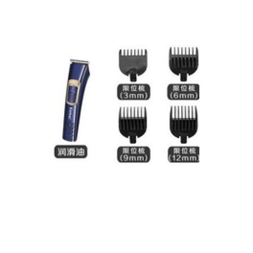Kemei 5-Piece Rechargeable Hair Trimmer Set Blue/Gold - Image 2
