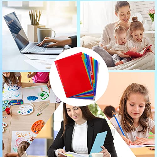 True-Ally A4 Plastic Separator,12-Tab Binder Dividers, Write & Erase Big Tab Dividers Ring Binders, Dividers for 2/3/4/11 Ring Binders, Insertable Multicolor Tabs (1 Set (Total 12 Sheets)) - Image 5