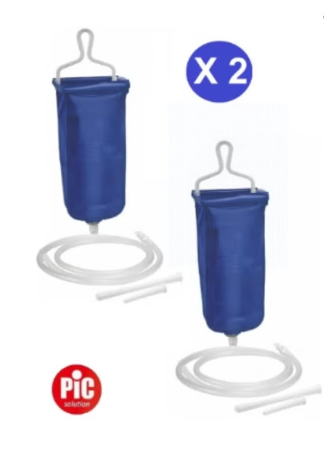 Pic Solution Fullwash Artsana Home Enema Kit 2L (2 PCS) – Complete Colon Cleansing System for Safe & Hygienic Home Use - Image 1