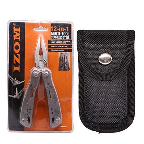IZOM 12 in 1 Stainless Steel Multi-tool - Image 4