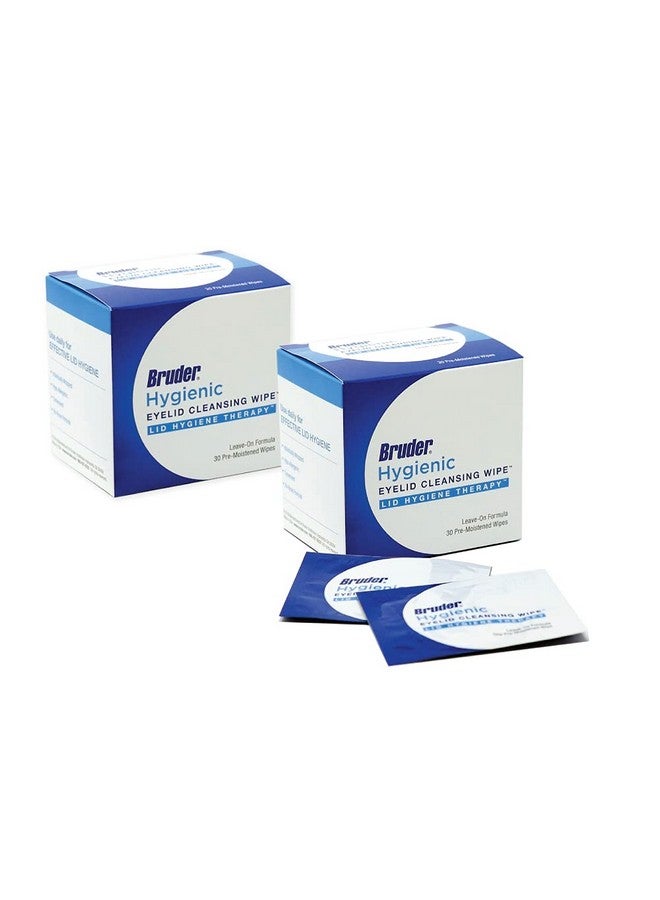Bruder Hygienic Eyelid Cleansing Wipes (Pack of 2) | Rinse-free Exfoliating Wipes Remove Excess Oil and Debris from Eyelids & Lashes | 30 Count Box - Image 1