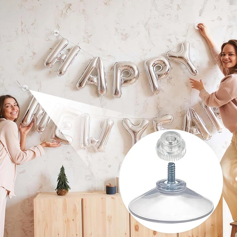 Heavy Duty Suction Cup Hooks 20 Pcs Transparent PVC 4 5 Kg Capacity For Glass Tile Mirror - Image 4