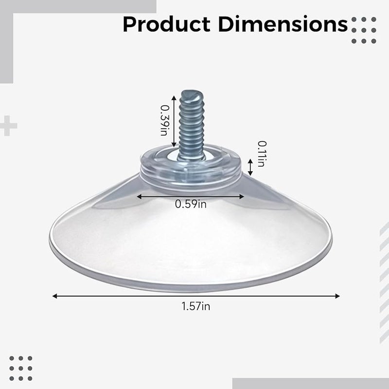 Heavy Duty Suction Cup Hooks 20 Pcs Transparent PVC 4 5 Kg Capacity For Glass Tile Mirror - Image 5