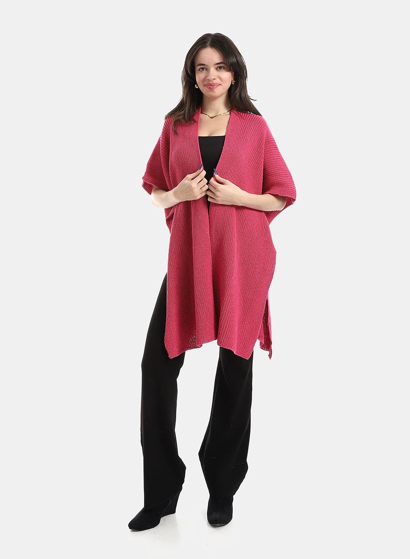 Andora Pink Regular Fit Cape - Image 5