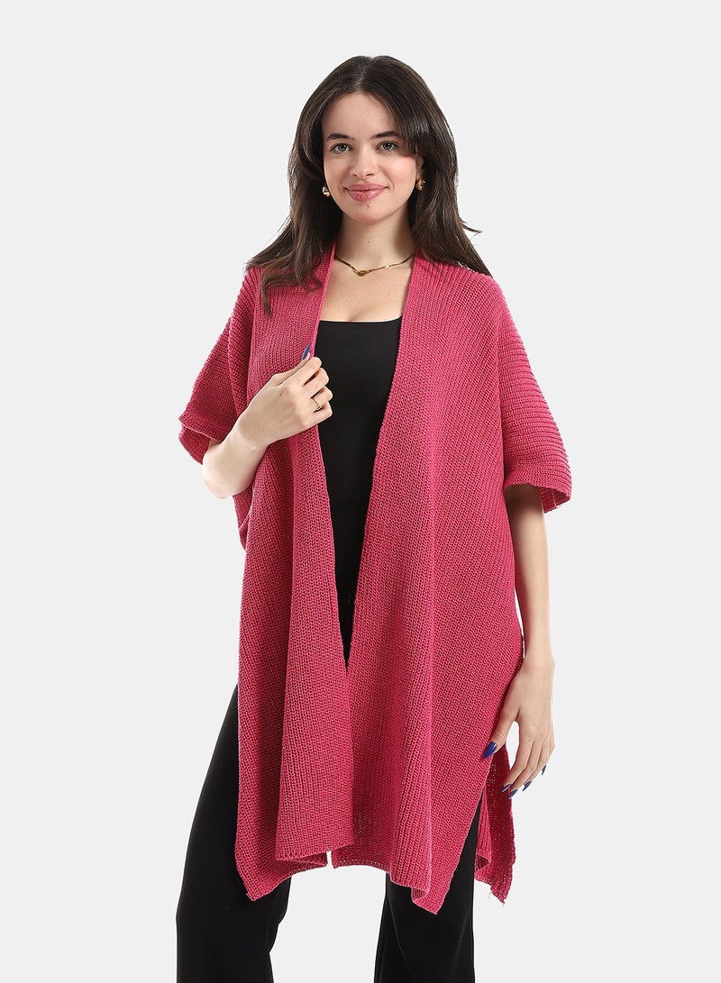 Andora Pink Regular Fit Cape - Image 1