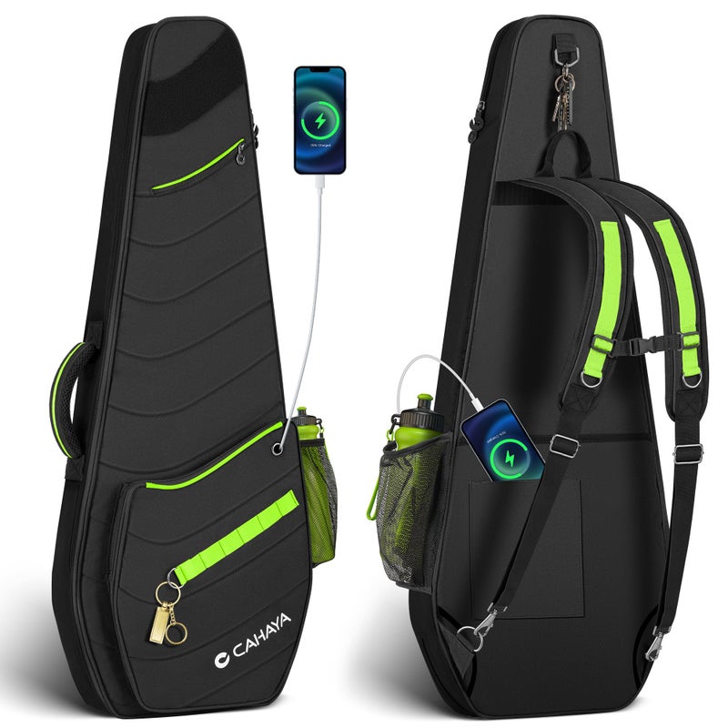 CAHAYA Guitar Bag Electric Case - 0.47in Thick Padding 5 Pockets Electric Guitar Gig Bag with Back Hanger Loop Electric Backpack with Adjustable Shoulder Strap Compatible with ST LP TELE - Image 1
