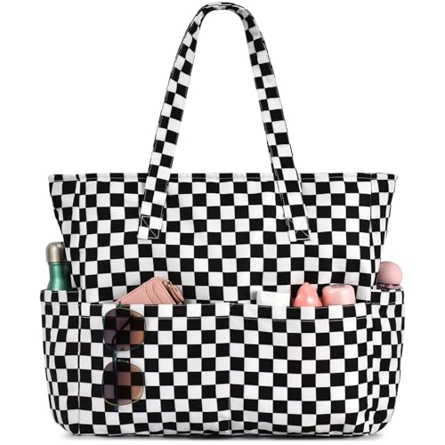oscaurt Beach Bags for Women Large Waterproof Sandproof Beach Tote Swim Pool Bag with Zipper for Travel Vacation Essentials - Image 1
