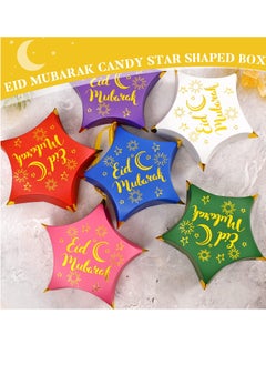 Excefore Candy Box, 30 PCS Eid Mubarak Candy Star Shaped Ramadan Box, Muslim Ramadan Gift Bags, Eid Mubarak Party Favors Decorations Box, Treat Boxes Party Favor for Eid Party Supplies  - Image 4