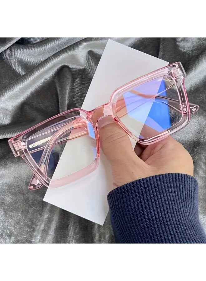 SCENT HOUSE Square frame anti-blue light goggles, personalized and fashionable, universal plain glasses for men and women (Includes eyeglass case)
,blue lighe blocking glasses,eyeglasses - Image 5