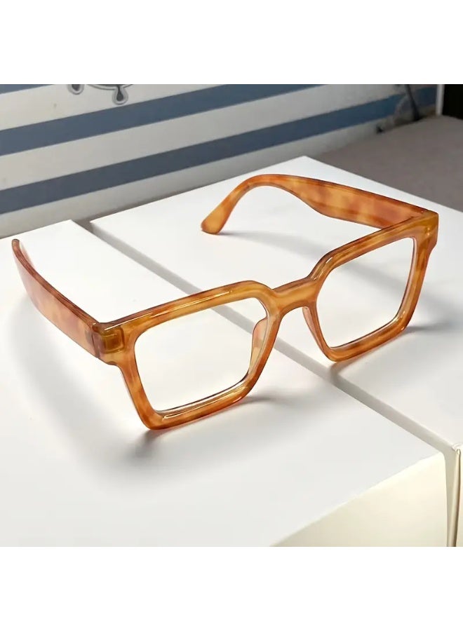 SCENT HOUSE Square frame anti-blue light goggles, personalized and fashionable, universal plain glasses for men and women (Includes eyeglass case)
,blue lighe blocking glasses,eyeglasses - Image 3