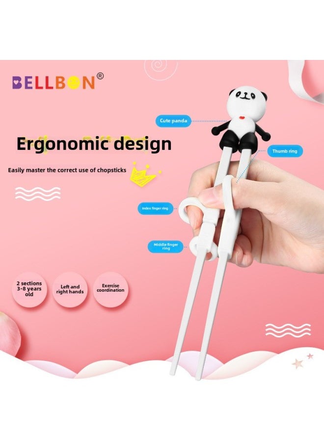 Generic - Children's Practice Chopsticks Ring Set Learning Device Baby's Holding Chopsticks Orthotic Device Baby's Training Chopsticks Finger Set Customization-Color:Sky Blue - Image 1
