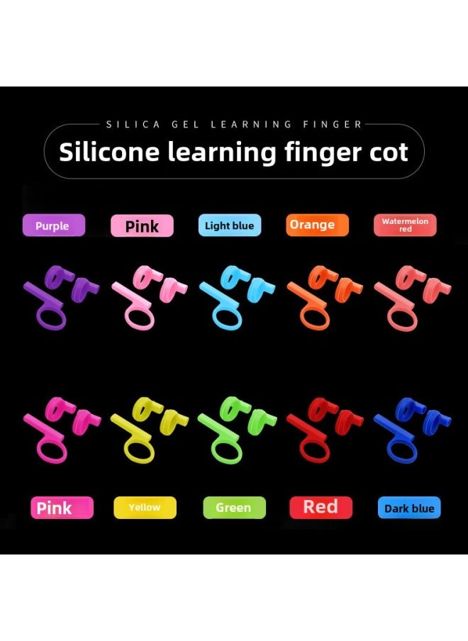 Generic - Children's Practice Chopsticks Ring Set Learning Device Baby's Holding Chopsticks Orthotic Device Baby's Training Chopsticks Finger Set Customization-Color:Sky Blue - Image 1