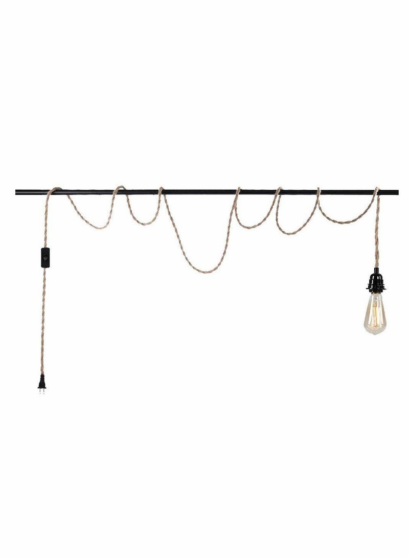 DIY 15ft Industrial Retro Ceiling Pendant Cord Pendant Light Kit Switch Plug Fabric Outlet Set E26 E27 Lighting Fixture Cable  - Image 3