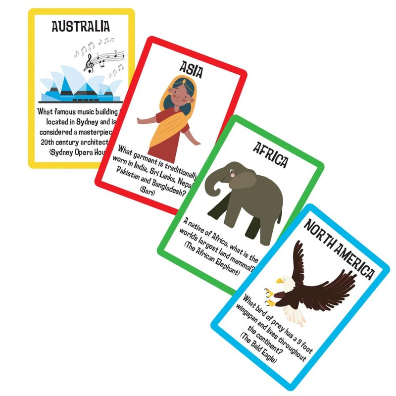 University Games Scholastic The World Travel Card Game, Perfect for Summer Learning for Kids, Learn About The World, for 2 or More Players Ages 6 and Up from - Image 3