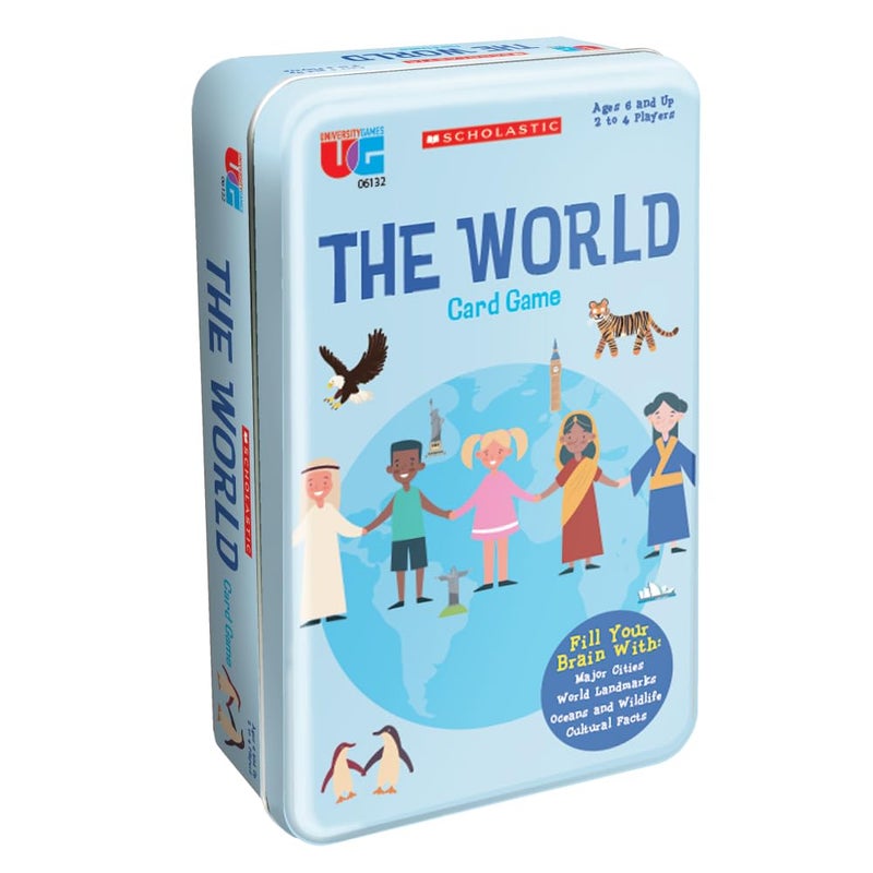 University Games Scholastic The World Travel Card Game, Perfect for Summer Learning for Kids, Learn About The World, for 2 or More Players Ages 6 and Up from - Image 1