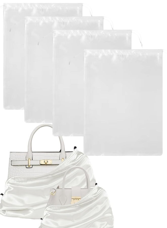 4Pcs Dust Bags for Handbags, Purse Dust Bags for Storage Handbag Storage Organizer Silk Dust Bags with Drawstring - Image 1