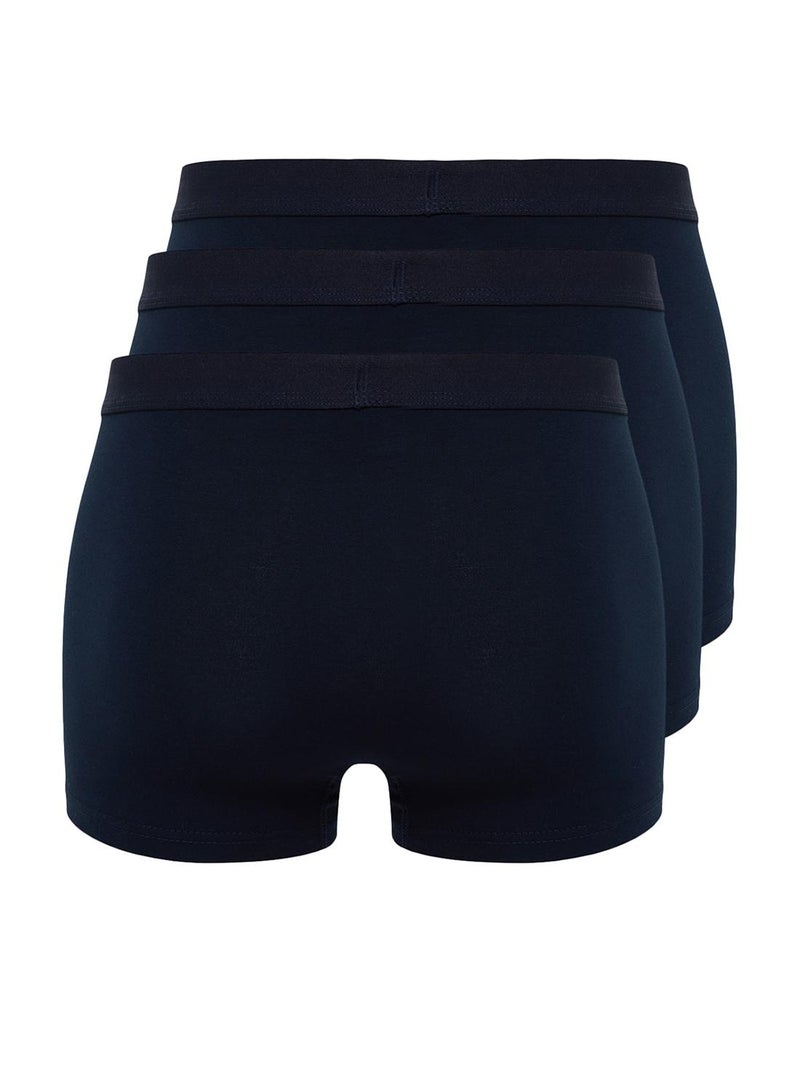 trendyol Navy Blue 3 Pack Flat Boxer - Image 3