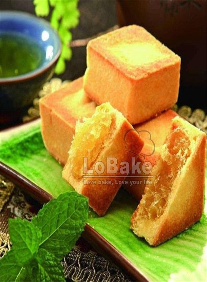 LoBake(LoBake) Square shape aluminium small pineapple cake mold stainless steel press stamp cookie biscuit cutting molds DIY bakery tools - Image 5