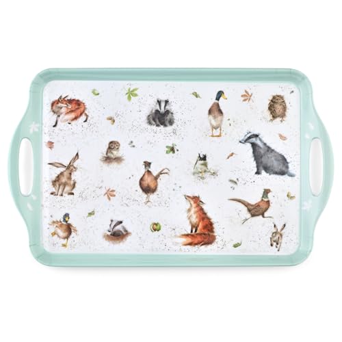 Pimpernel Wrendale Designs Large Handled Tray, Woodland Creatures - Cottagecore Kitchen Decor - Melamine Serveware Tray for Snacks, Breakfast, Tea - Dishwasher Safe - Great Gift for Animal Lovers - Image 1