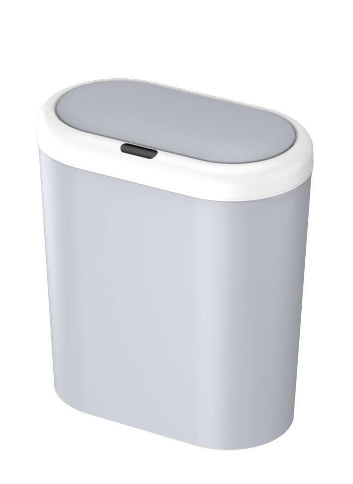 Generic Bathroom Trash Can 15L Waterproof Motion Sensor Small Bathroom Trash Can with Lid Slim Plastic Narrow Bedroom Garbage Can  - Image 1