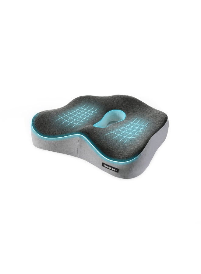 Memory Foam Seat Cushion Office Chair cushions Sciatica and Hip and Pain Relief Desk Chair Cushion  Cushion for Office Workers, Car Drivers Who Sit for Long Term  - Image 1