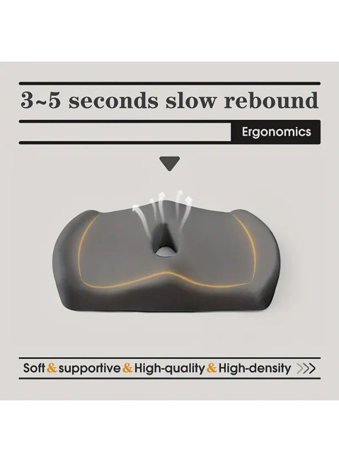Memory Foam Seat Cushion Office Chair cushions Sciatica and Hip and Pain Relief Desk Chair Cushion  Cushion for Office Workers, Car Drivers Who Sit for Long Term  - Image 3